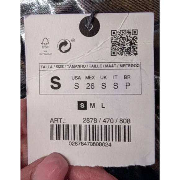 Zara Silver Liquid Metallic Maxi Slip Dress Glam Avant Garde Babydoll 90s Small - Picture 13 of 16